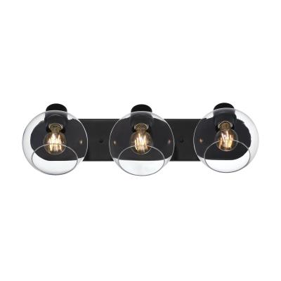 Westinghouse Lighting 6127900 Hyson 3 light matte black bath vanity wall light