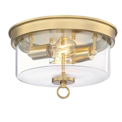 Westinghouse Lighting 6128600 Lebanon 2 Light 12 inch Champagne Brass Flush Mount Ceiling Light