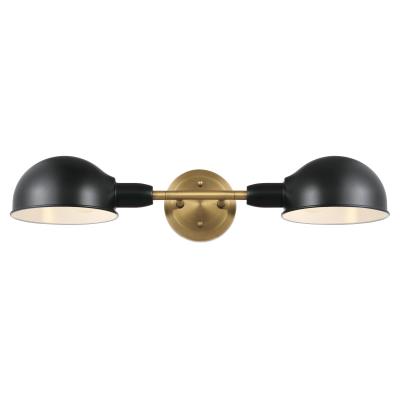 Westinghouse Lighting 6130800 Langhorne 2 light wall light in brushed brass and matte black