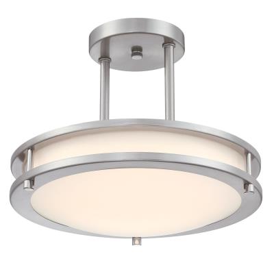 Westinghouse Lighting 6136600 Lauderdale brushed nickel semi-flush mount ceiling light