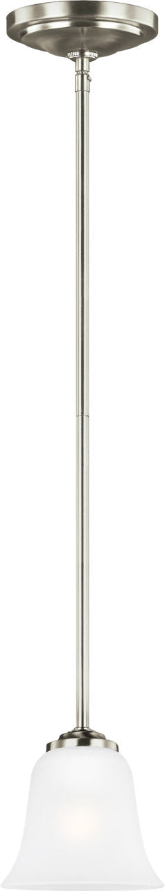 Generation Lighting 6139001EN3-962 Emmons brushed nickel mini pendant ceiling light