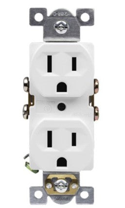 Enerlites 61540-W Commercial Grade 15A Duplex Receptacle, White