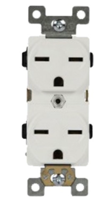 Enerlites 61571-W Industrail Grade Heavy Duty 15A Duplex Receptacle, 6-20R, White Finish