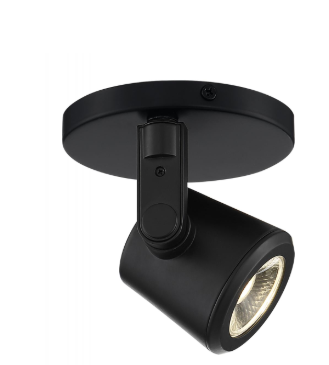 Nuvo 62-1107 12 Watt; LED; Black; Taper Back; Monopoint; 3000K; 36 deg. Beam Angle, Track Light
