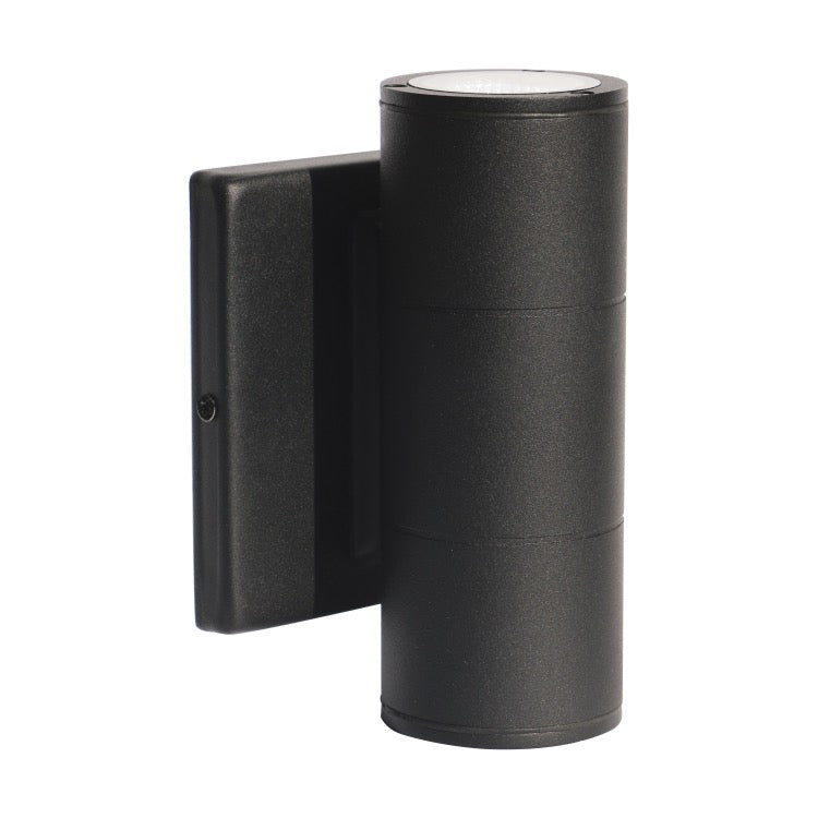 Nuvo 62-1142R1 LED Wall Mount Small Cylinder Up & Down 2-Light Fixture - Wattage 10W - Voltage 120/277V - Black Finish
