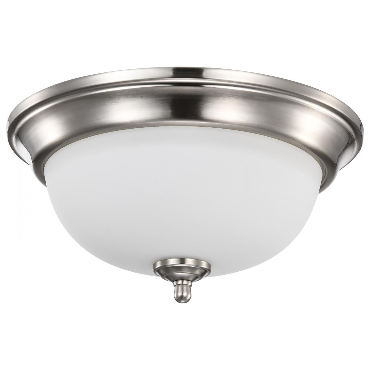 Nuvo 62-1560 19W 13" LED Flush Mount, Brushed Nickel, 3000K, Dimmable, Frosted Glass