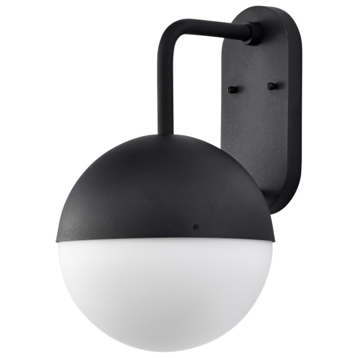 Nuvo 62-1617 Atmosphere LED Large Outdoor Wall Lantern, Matte Black / Opal White Glass