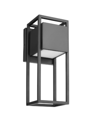 Nuvo 62-1654 Supreme; 18W LED; Medium Wall Lantern; Matte Black Finish