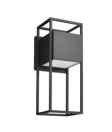 Nuvo 62-1655 Supreme; 18W LED; Large Wall Lantern; Matte Black Finish