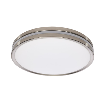 Nuvo 62-1692 15 Inch Surface Mount with Night Light; 5 CCT Selectable; Brushed Nickel Finish