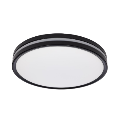 Nuvo 62-1693 15 Inch Surface Mount with Night Light; 5 CCT Selectable; Matte Black Finish
