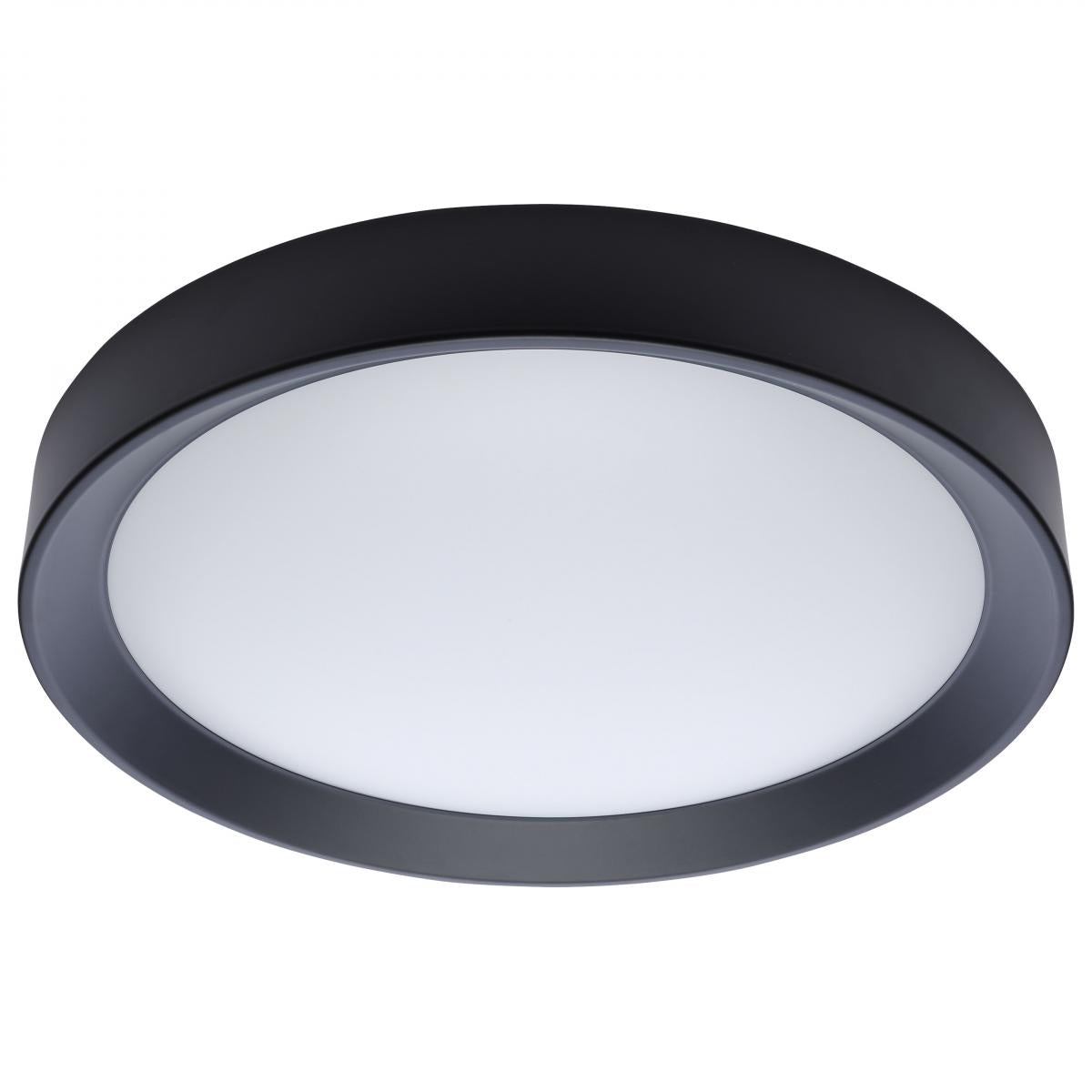 Nuvo 62-1698 Selene 17" 27W LED Flush Mount, CCT Selectable (2700K-5000K), Black Finish, High CRI 90