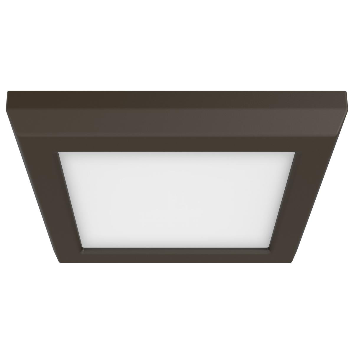Nuvo 62-1706 Blink Pro 5" 9W LED Flush Mount, CCT Selectable (2700K-5000K), Square, Bronze Finish, Wet Rated