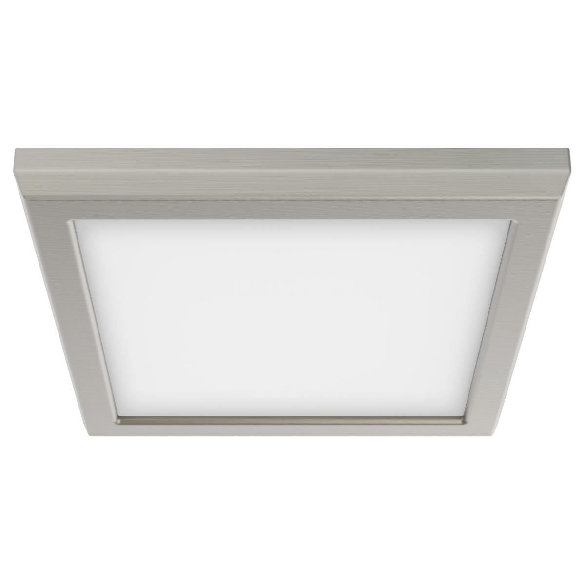 Nuvo 62-1717 Blink Pro 7" 11W LED Flush Mount, CCT Selectable (2700K-5000K), Square, Brushed Nickel Finish, Wet Rated
