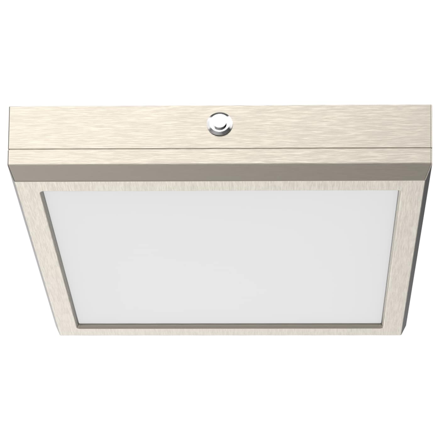 Nuvo 62-1727-EM 9 Inch Blink Pro Battery Backup - Square Shape - Finish: Brushed Nickel