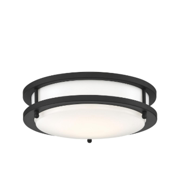 Nuvo 62-1735 Glamour LED 10 inch; Flush Mount Fixture; Black Finish; CCT Selectable 3000K/4000K/5000K