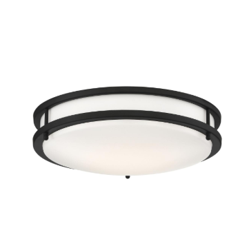 Nuvo 62-1736 Glamour LED 14 inch; Flush Mount Fixture; Black Finish; CCT Selectable 3000K/4000K/5000K