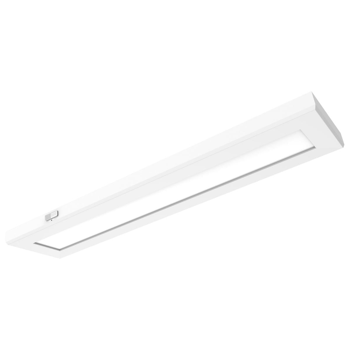 Nuvo 62-1770 BLINK Pro Plus 24W Rectangular LED Surface Mount, 5.5" x 24", CCT Selectable (2700K-5000K), 120-277V, 90 CRI, Dimmable, White Finish, Damp Rated