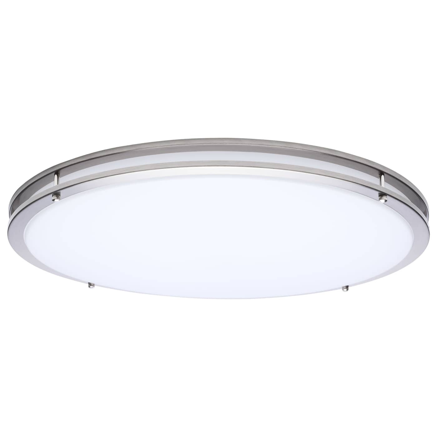 Nuvo 62-1878 Glamour BN LED 24 inch Flush Mount Ceiling Light -5CCT Selectable - Finish: Brushed Nickel