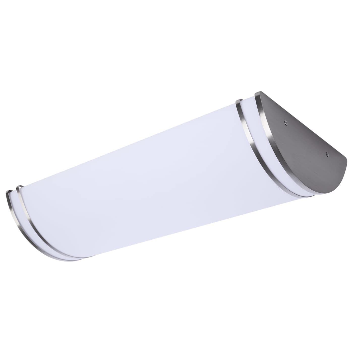 Nuvo 62-1879 Glamour BN LED 25 inch Linear Flush Mount Ceiling Light -5CCT Selectable - Finish: Brushed Nickel