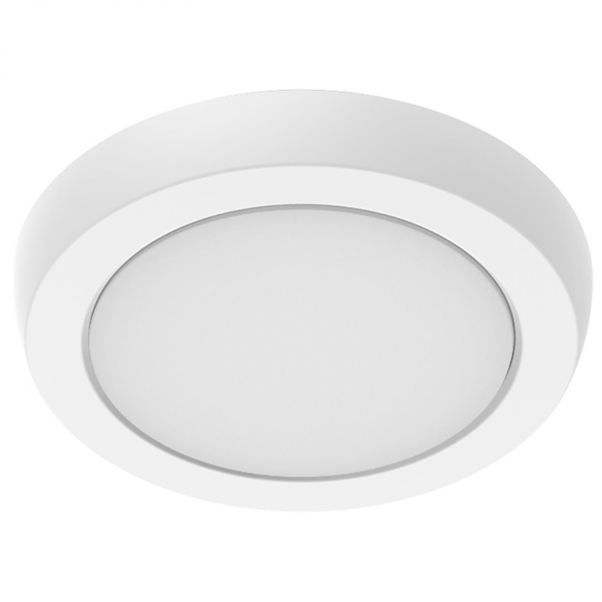 Nuvo 62-1900 5-in Round Blink Performer Fixture, Wattage 8W, Lumens 730 lm, Voltage 120V, Multi-Color Temperature, White