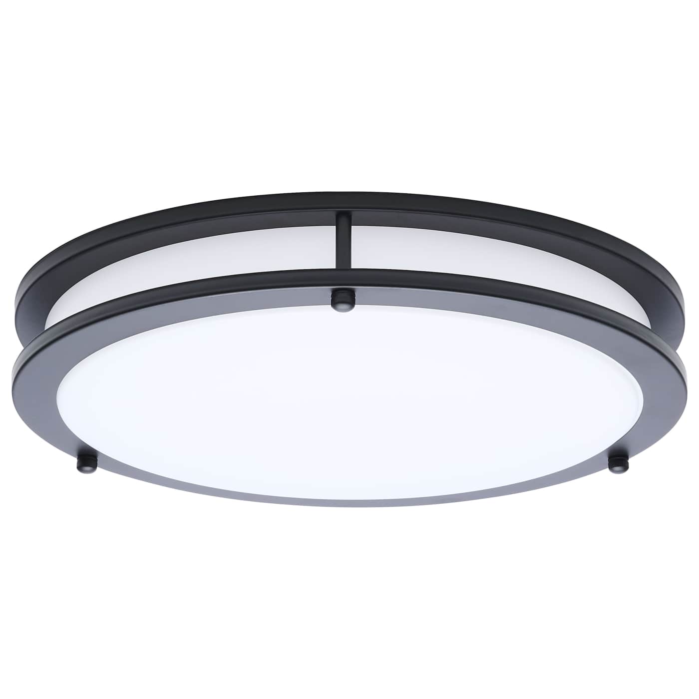 Nuvo 62-1976 Glamour LED 13 inch Flush Mount Ceiling Light - 5CCT Selectable - Finish: Black