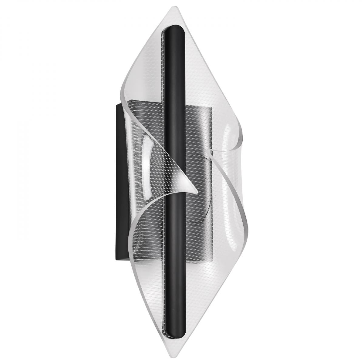 Nuvo 62-2021 LED Geneva 18" Small Wall Sconce, 24 Watt, 120V, Matte Black, Silk Screened Acrylic Lens