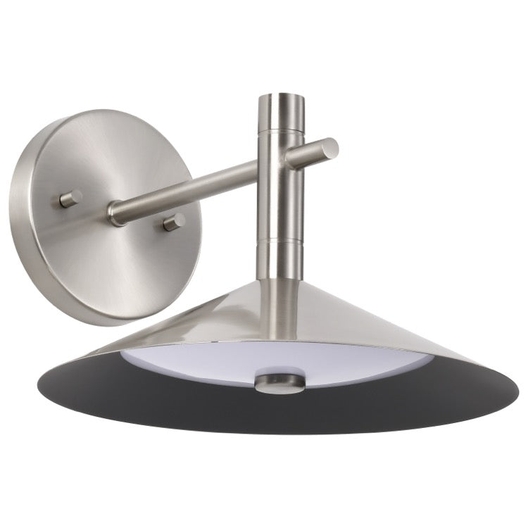 Nuvo 62-2084 Corrine LED Wall Sconce - Voltage 120V - CCT Selectable - Brushed Nickel Finish