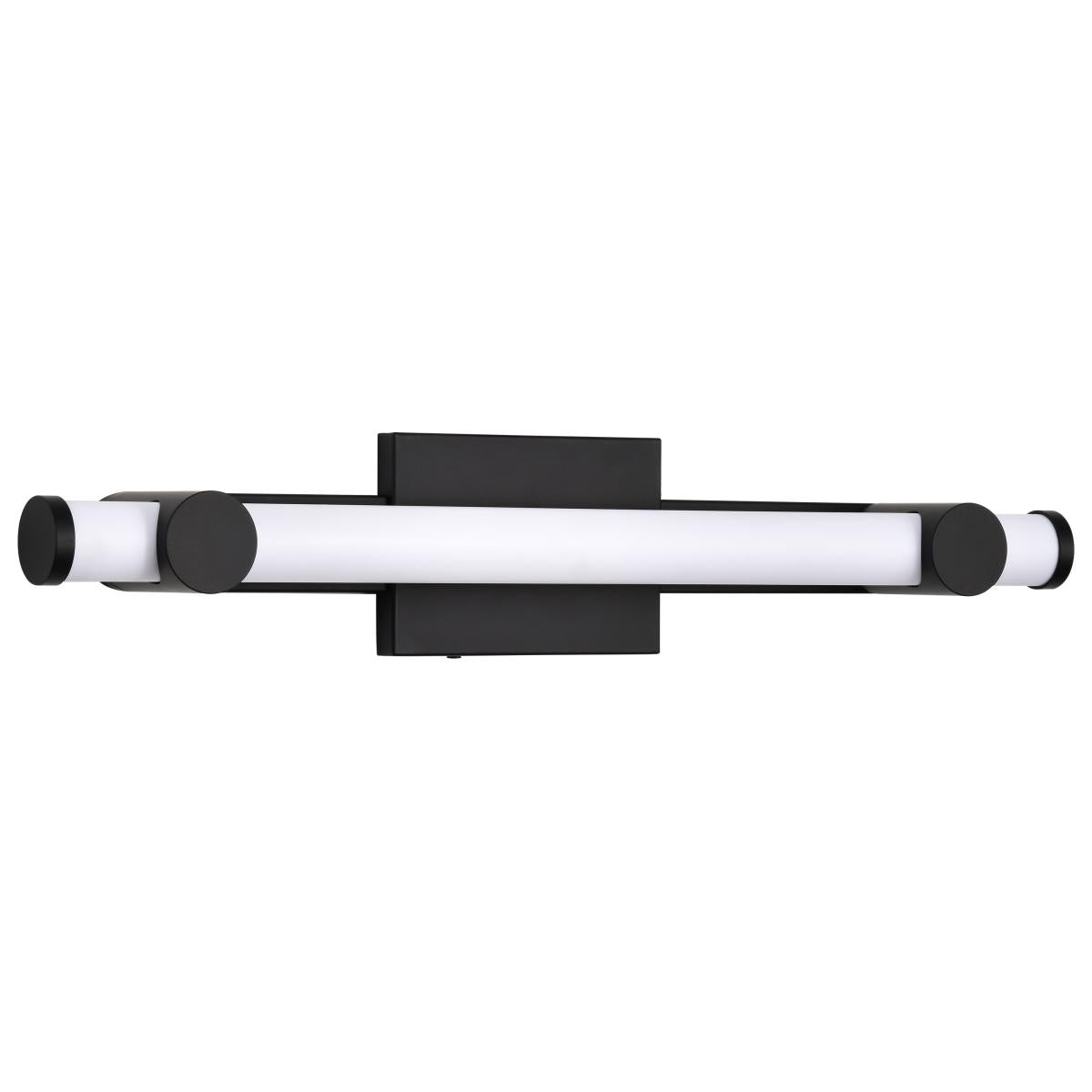 Nuvo 62-2202 Bowman 24" LED Vanity, 26W, 3000K, Matte Black, Acrylic Lens, Dimmable