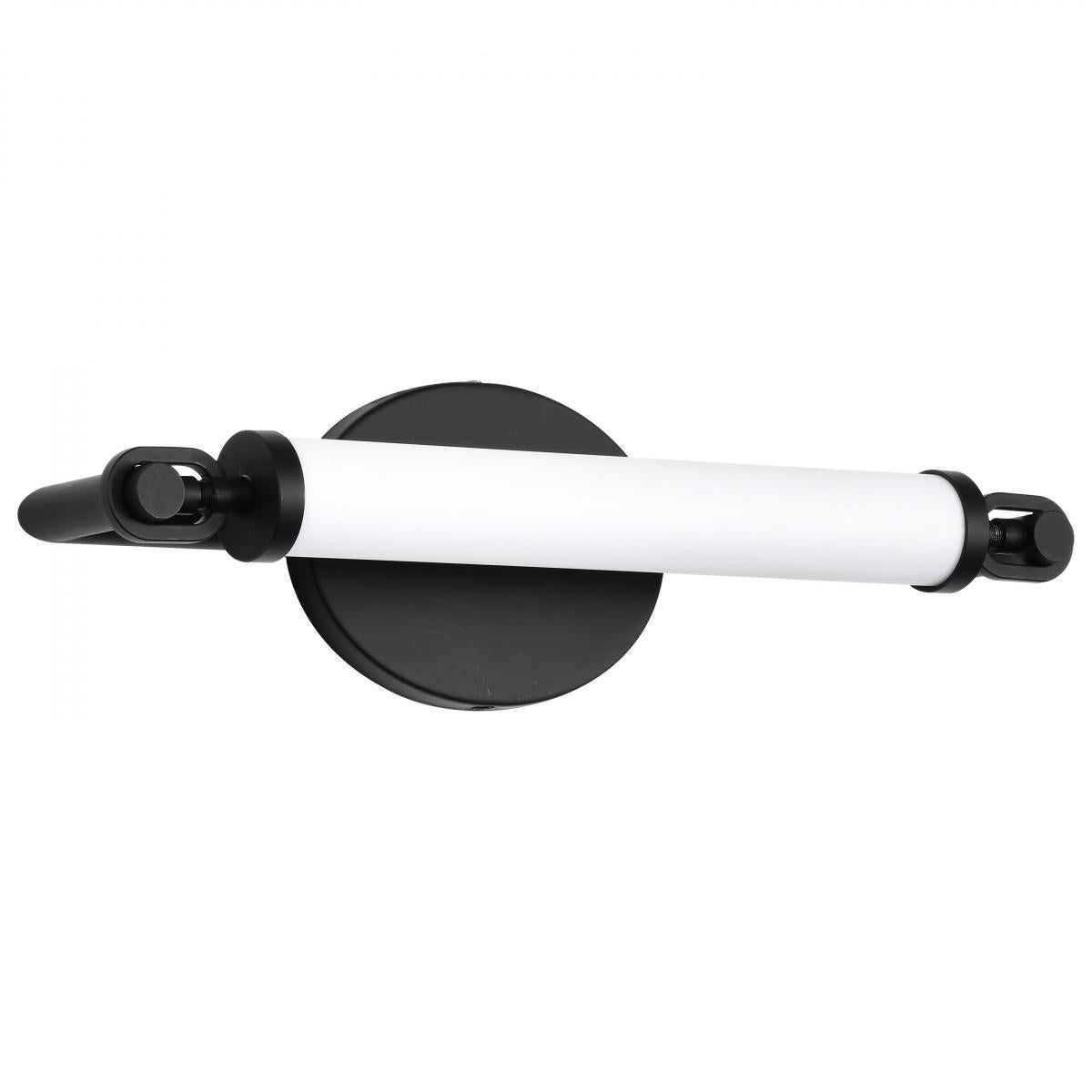 Nuvo 62-2221 Edgeworth 16" LED Vanity, 13W, 3000K, Matte Black, Acrylic Lens, Dimmable