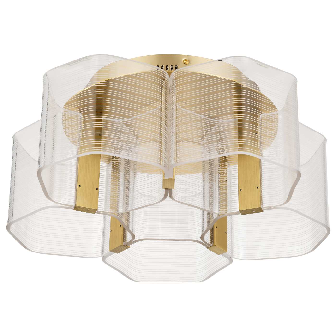 Nuvo 62-2402 Kenzo LED 6 inch Flush Mount Ceiling Light - CCT: 3000K - Finish: Vintage Brass