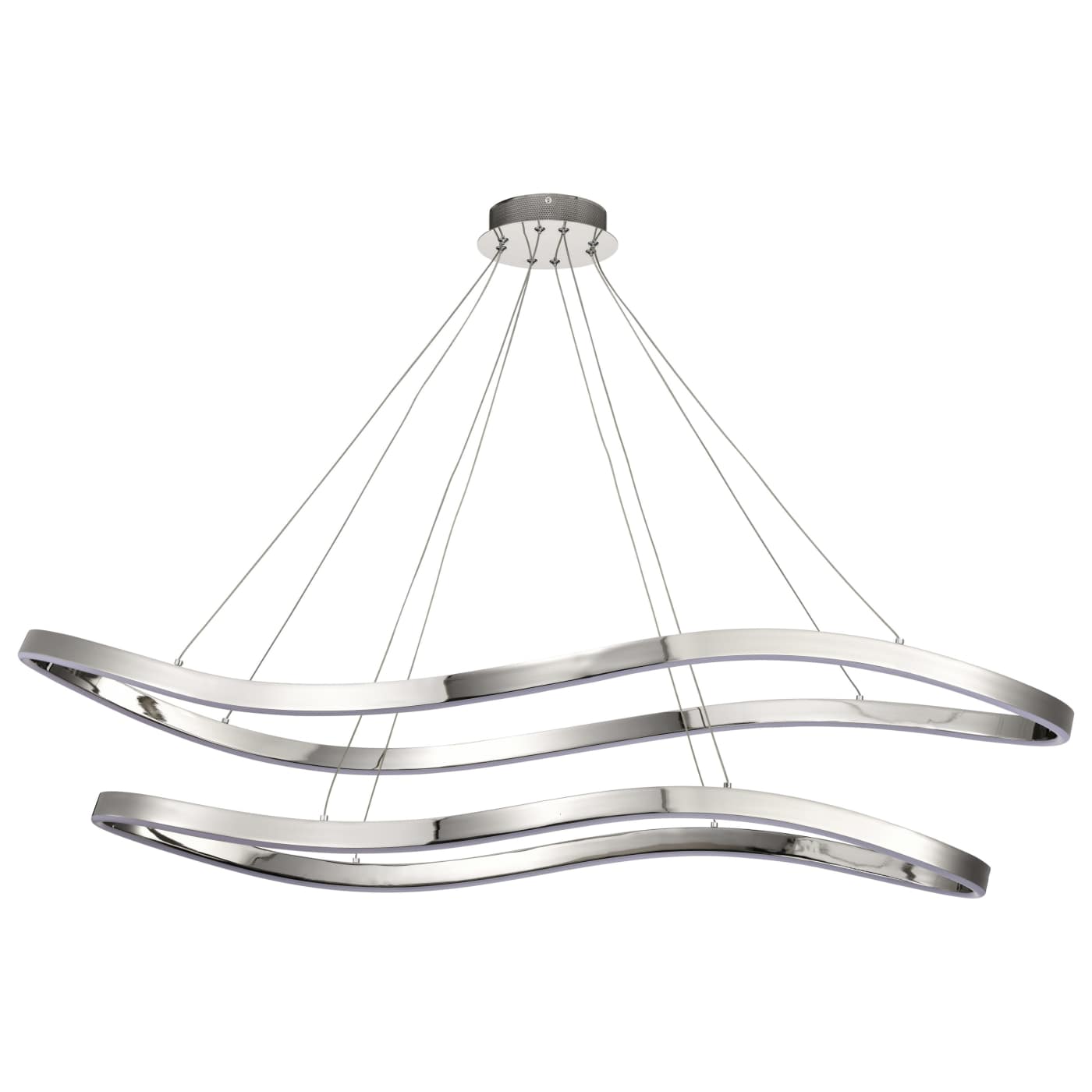 Nuvo 62-2432 Sylas LED 48 inch Pendant Ceiling Light - CCT: 3000K - Finish: Polished Nickel
