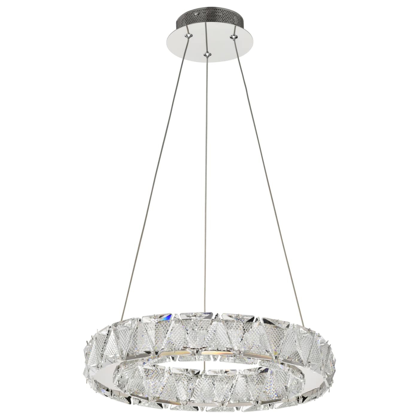 Nuvo 62-2441 Asher LED 15.75 inch Pendant Ceiling Light - CCT: 3000K - Finish: Polished Nickel