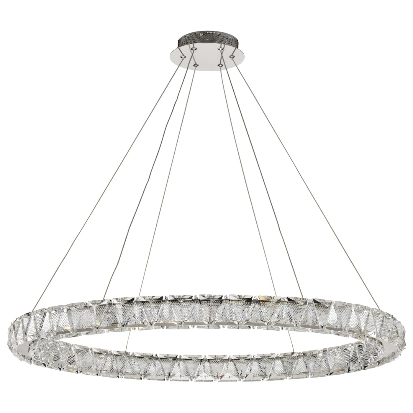 Nuvo 62-2442 Asher LED 15.75 inch Pendant Ceiling Light - CCT: 3000K - Finish: Polished Nickel