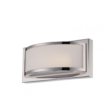 Nuvo 62-311 Mercer - (1) LED Wall Sconce with Frosted Glass - Polished Nickel Finish