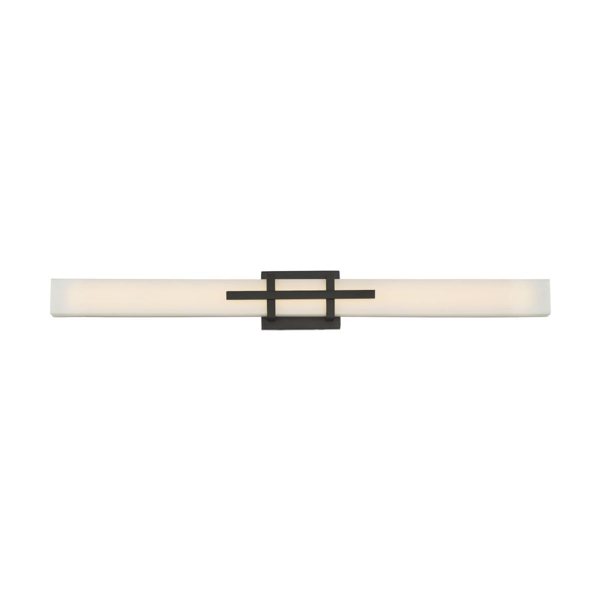 Nuvo 62-876 Grill 36" LED Wall Vanity, Aged Bronze, 39W, 3000K, 3120 Lumens, Dimmable, Damp Rated