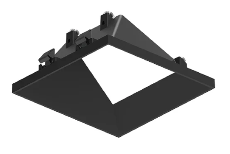 NORA Lighting NAPT-3SWWB 3" Apollo Square Trimless Wall Wash Trim, Black Finish