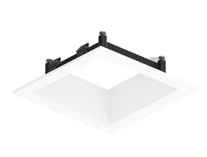 NORA Lighting NAPF-3SDNMPW 3" Apollo Square Flanged Downlight Trim, Matte Powder White Finish