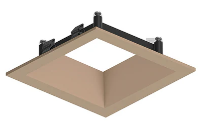 NORA Lighting NAPF-3SDNWD 3" Apollo Square Flanged Downlight Trim, Wheat Diffused Finish