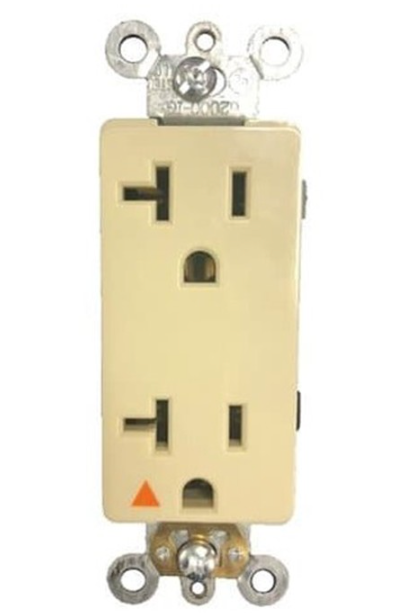 Enerlites 62000-IG-I 20A Islolated Duplex GFCI Receptacle, Ivory Finish
