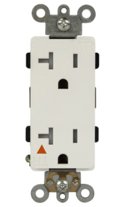 Enerlites 62000-IG-W 20A Islolated Ground Decorator Receptacle, 5-20R, White Finish