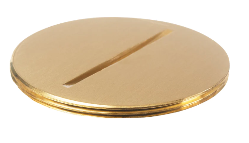 Lew Electric 6207 2" Screw Plug for 504 Floor Box Covers, Brass Finish