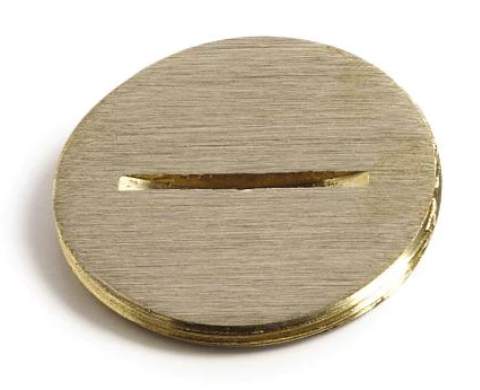 Lew Electric 6213 1.5" Screw Plug For 523-DP, 6304-DP, 812 & TCP-2 Floor Box Covers, Brass