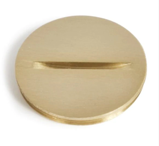 Lew Electric 6215 1.5" Screw Plug For PB Series Covers, Brass Finish
