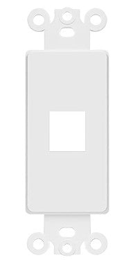 Enerlites 6261-W 1-Port Keystone RJ45 Adapter, Multimedia Insert for Decorator Wall Plate, White Finish