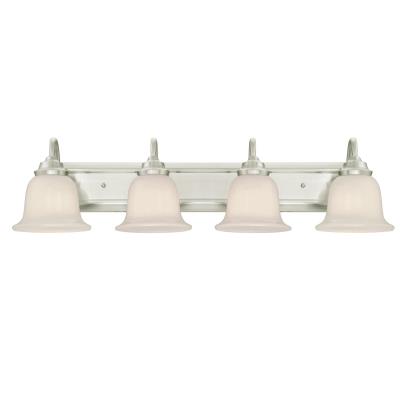 Westinghouse Lighting 6301900 Harwell 4 Light Brushed Nickel Bath Vanity Wall Light