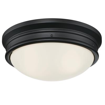 Westinghouse Lighting 6324100 Meadowbrook 2 light matte black flush mount ceiling light
