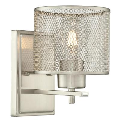 Westinghouse Lighting 6327800 Morrison 1 light brushed nickel wall light