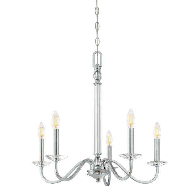 Westinghouse Lighting 6334200 Versailles 5 Light Chrome Chandelier