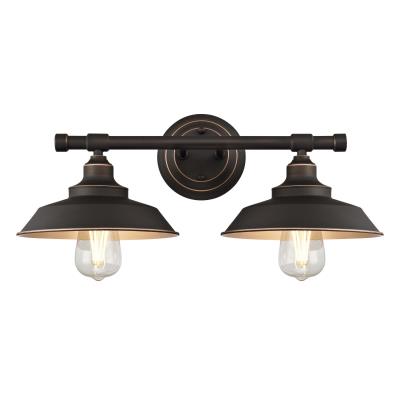 Westinghouse Lighting 6354800 Iron Hill 2 light oil rubbed bronze bath vanity wall light